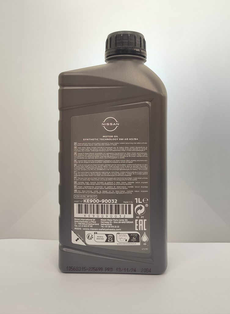 Олива двигуна 5W40 A3/B4.SN/CF 1л/ (41562)