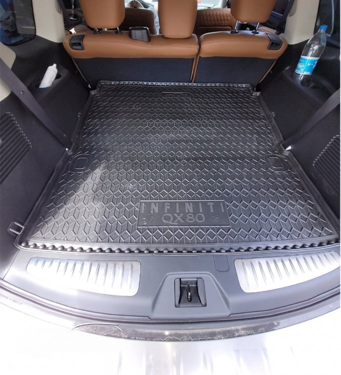 Піддон багажника гумовий чорний 5 місць QX80/56 (великий) (42490)